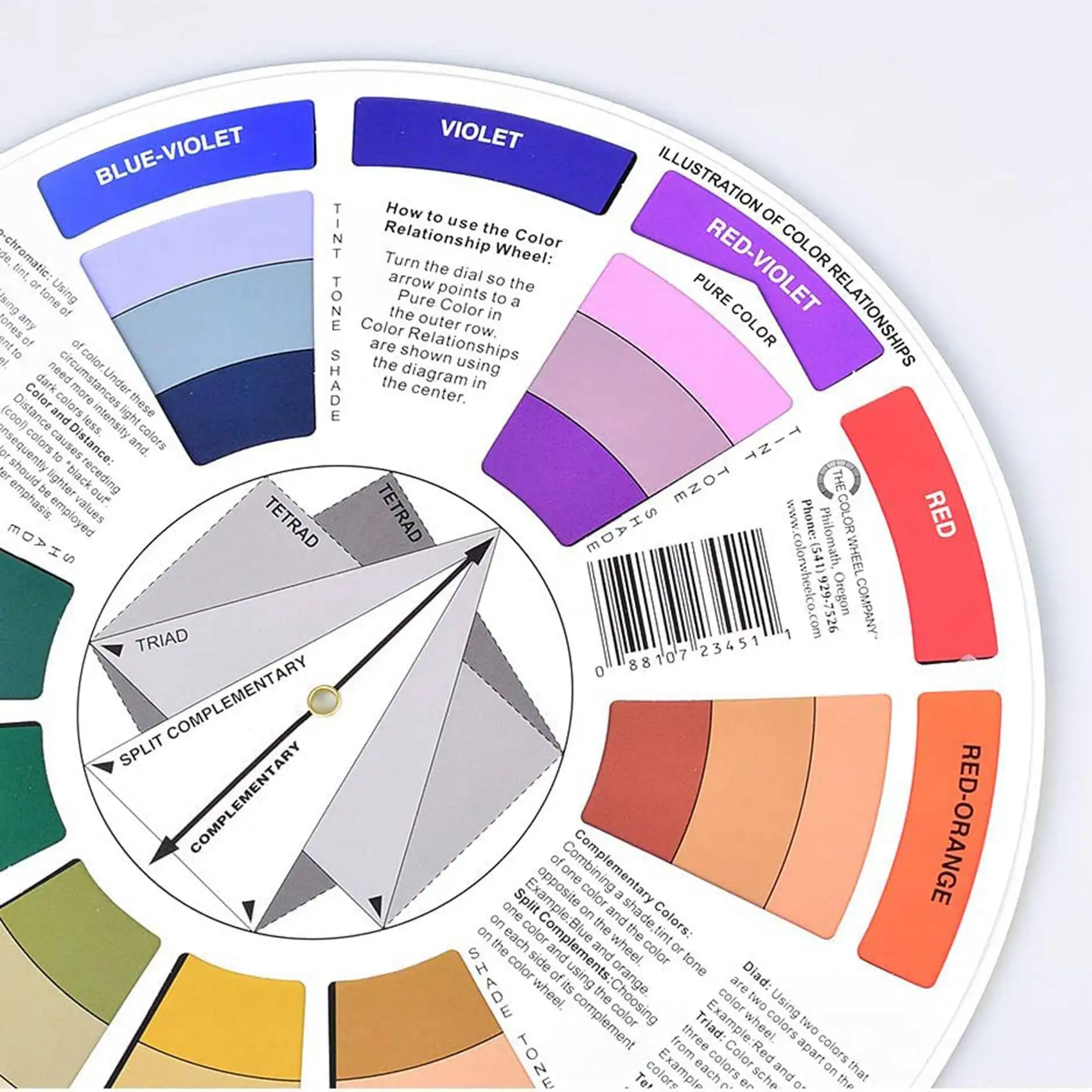 Color Mixing Guides, 2Set 9in Creative Color Wheel Paint Mixing Learning Guide Art Teaching Tool for Blending Painting