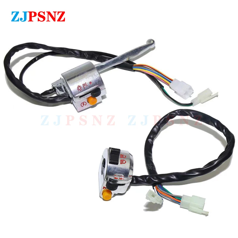 22MM Motorcycle Scooter E-bike Right Left Handlebar Switch For Retro Scooter Drum Brake Horn Fog Lamp Lighting Switch Waterproof