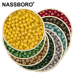 4mm Uniform Size Add Oil Glass Seedbeads Charm For DIY Bracelet Jewelry Making Sewing Accessories