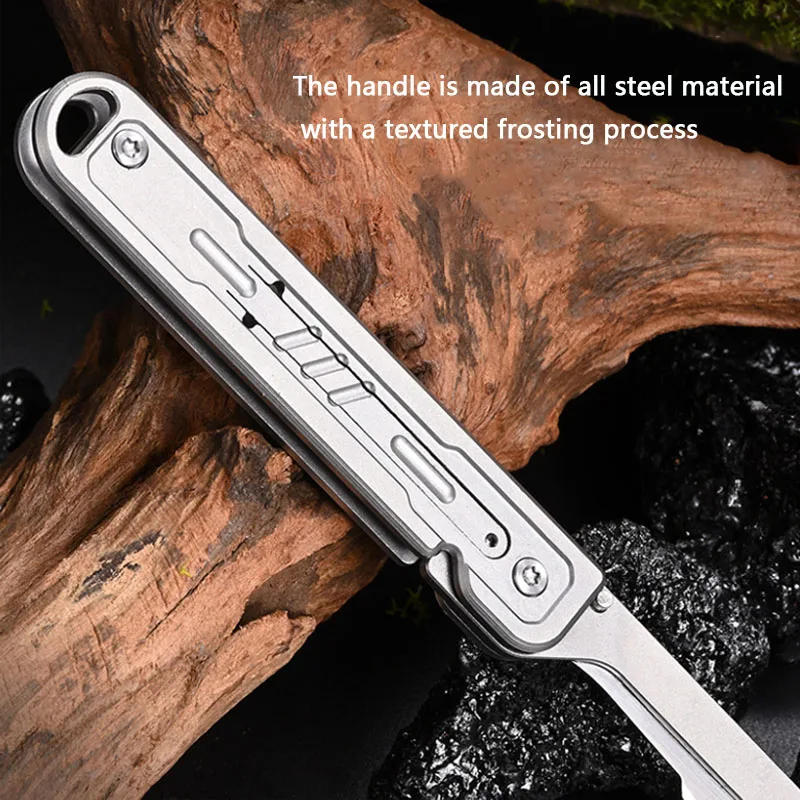 Portable EDC Stainless Steel Surgical Knife Mini Folding Sharp Portable Express Box Opening Keychain Paper Cutting Knife