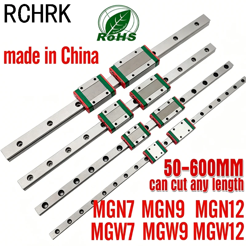 1 linear guide+1 carriage 3D Printer part  MGN7C MGN9C MGN12H MGN15C  miniature linear rail slide MGN7H MGN12C300/350/400mmMGN9H