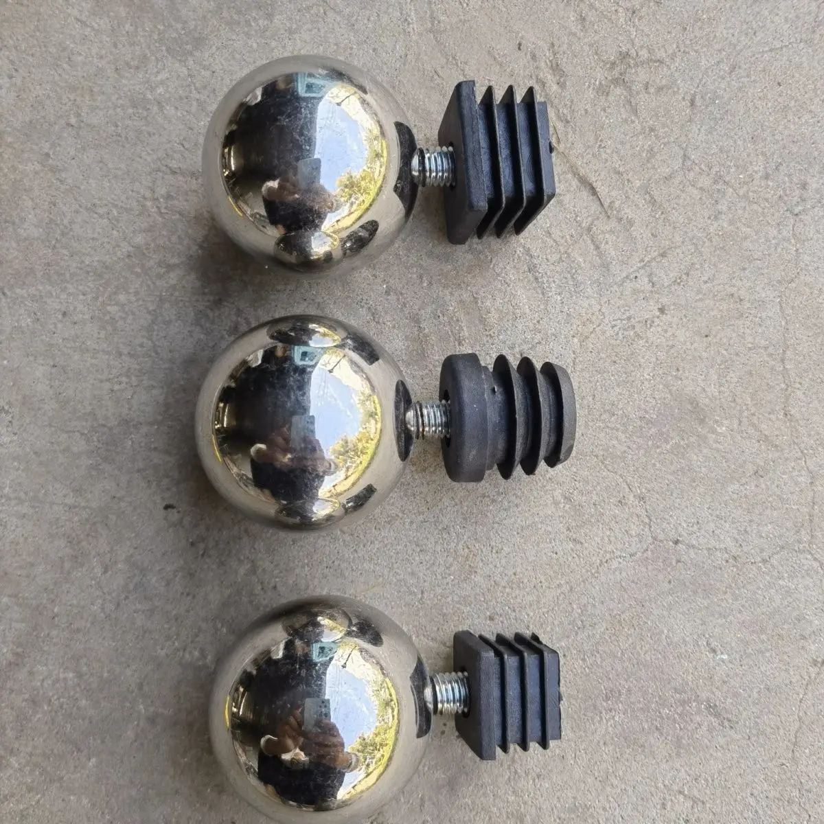 Picture 6: Stainless Steel Flagpole Ball Finial, 8mm Threaded Flag Pole Topper, Polished Flagpole End Cap for Telescopic Flagpole