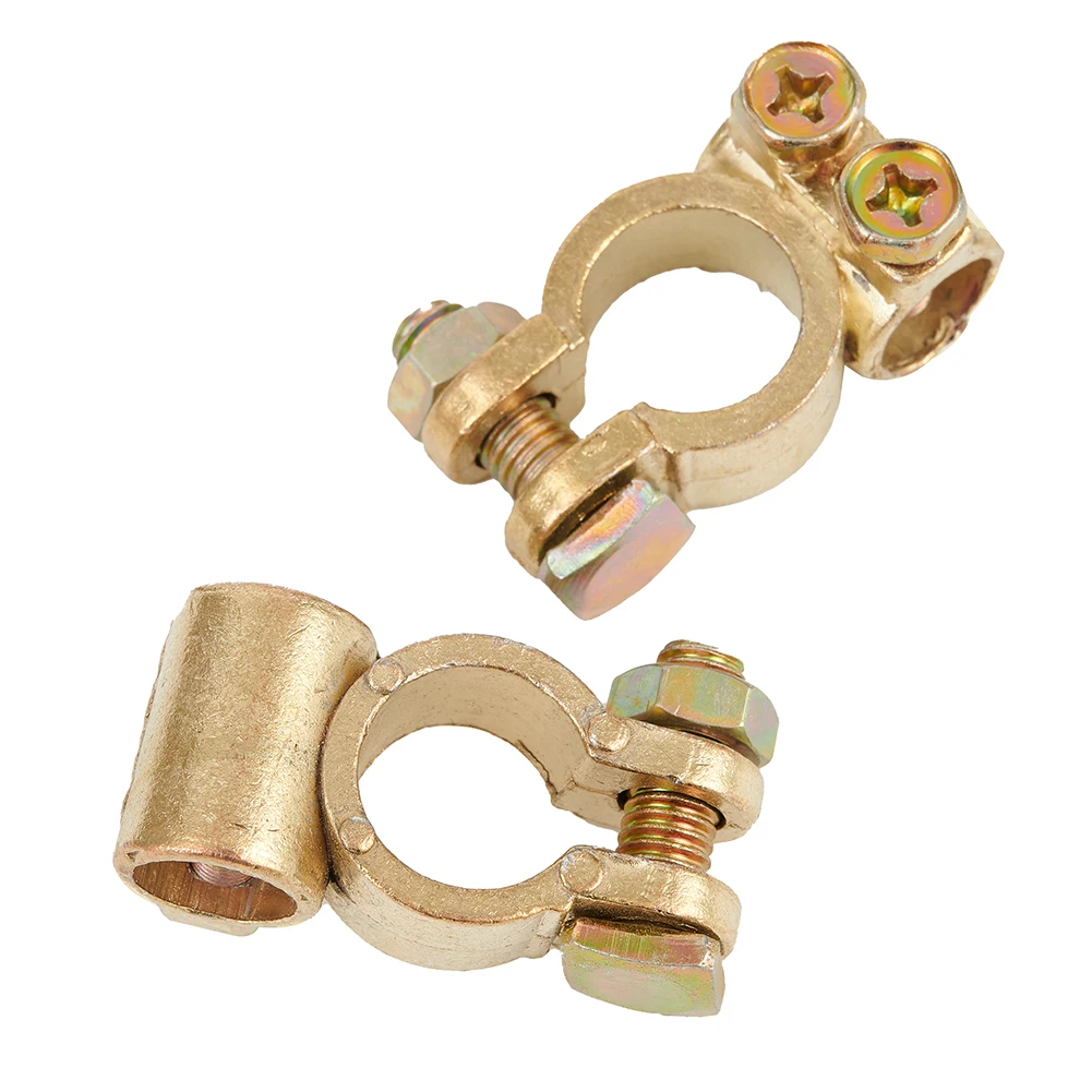 Leisure Quick Release Battery Terminal Connectors Clamps Brass Caravan RV 12V Positive Negative Battery Terminal Cable Connector