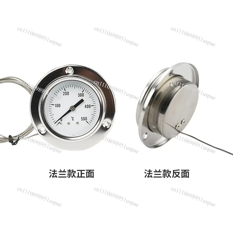 304 Stainless Steel Industrial Equipment Oven Thermometer High Temperature Thermometer Pressure Capillary Thermometer