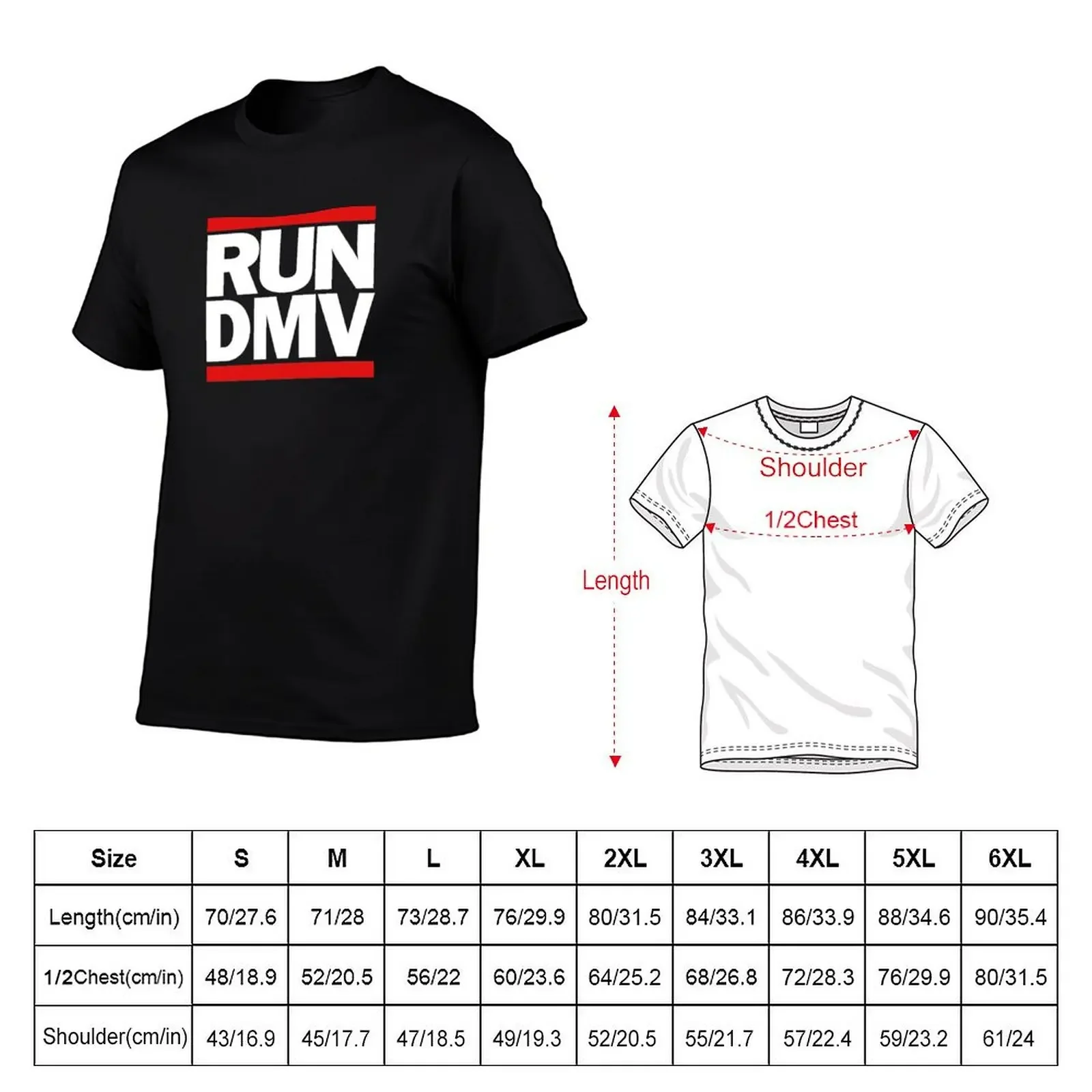 RUN DMV COLLECTION T-Shirt man clothes anime graphics oversized t shirt mens plain t shirts