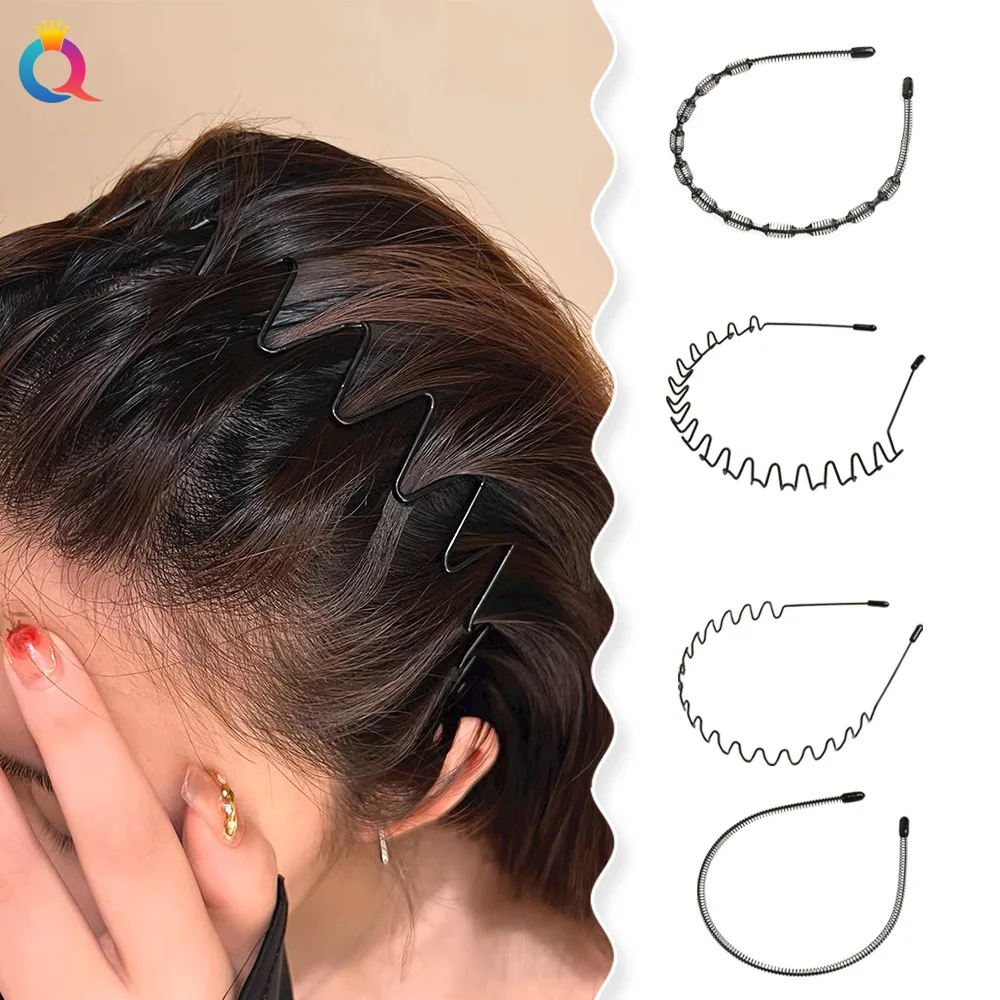Non Slip Metal Headband for Women Face Washing Skincare Back of Head Sleek Hair Hoop Minimalist Wholesale