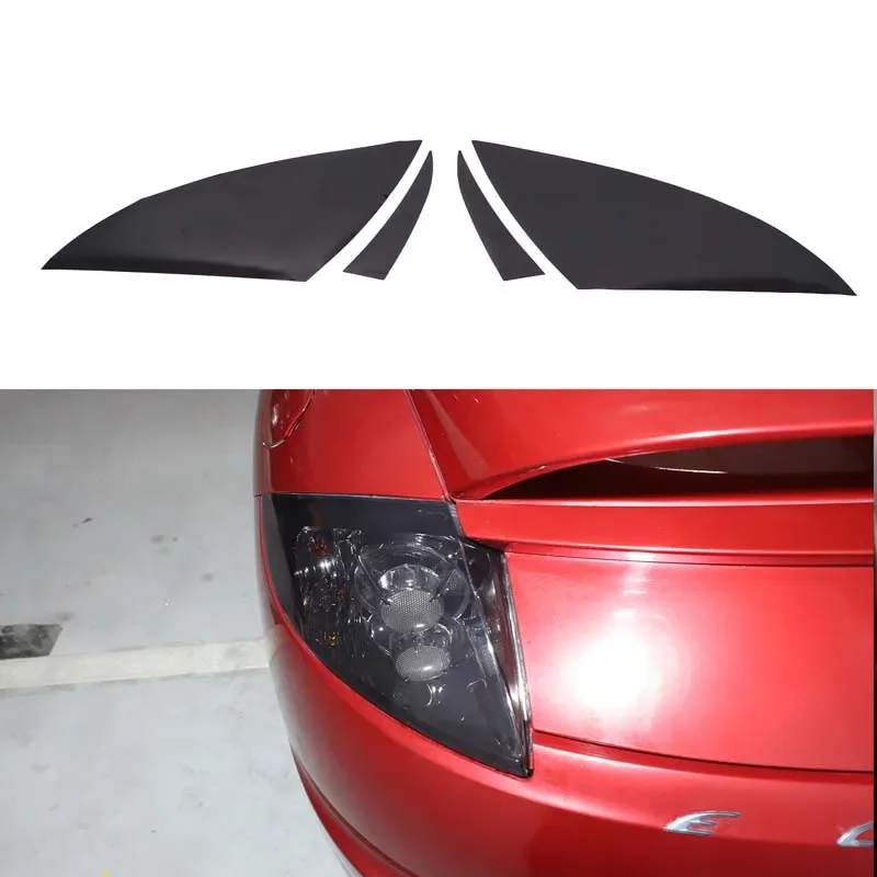 2 piezas de TPU negro para Mitsubishi Eclipse 2006-2011, película decorativa para faros delanteros y traseros, accesorios de modificación.
