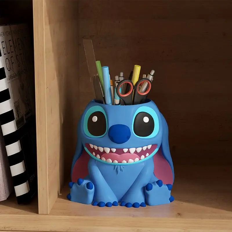

Cute Stitch pencil storage box children's desktop storage box Stitch office large capacity decorative ornaments