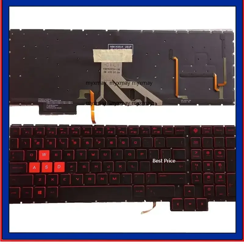 

FOR HP Omen 15-CE 15-CE010CA 15-CE020CA 15-CE030CA 15-CE051NR Backlit Keyboard