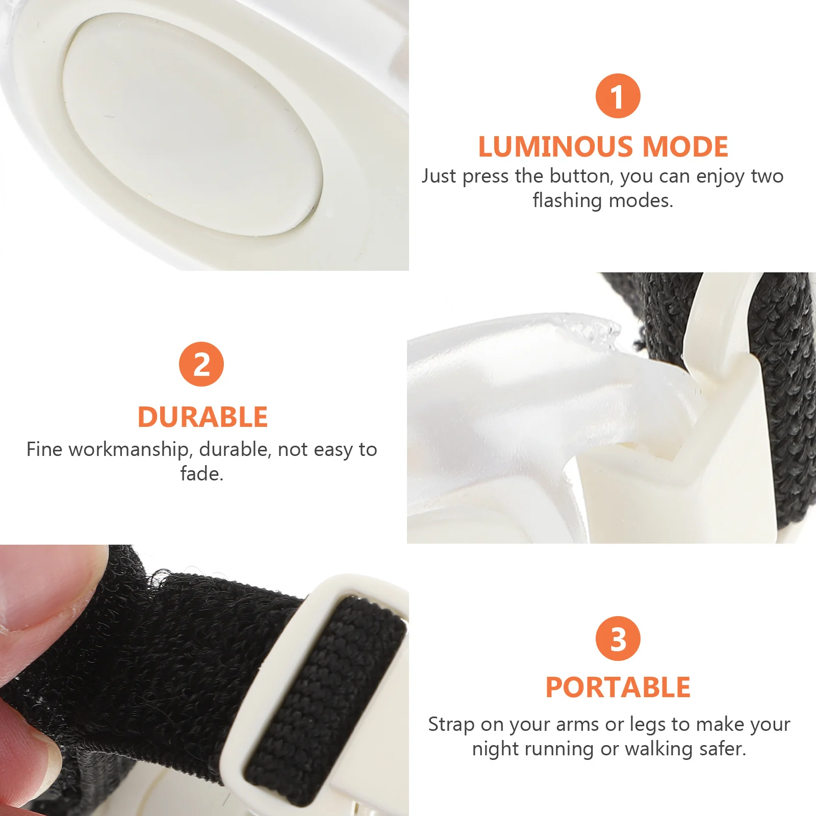 

1pc Led Luminous Bracelet Ankle Band For Night Running Outdoor Sports Cycling Camping Glow In The Dark Safety Light Accessory