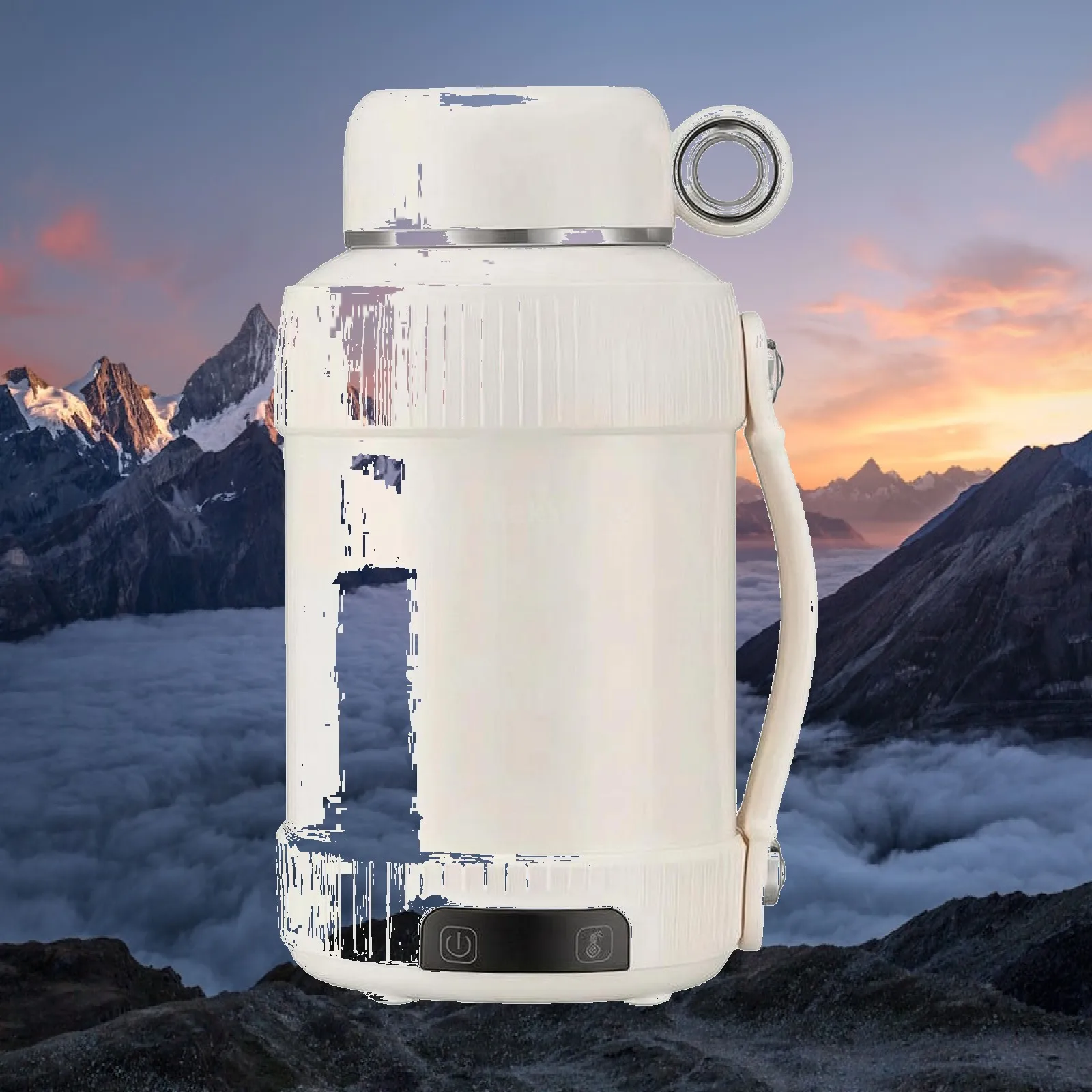 Portable Electric Kettle Cup Leak-Resistant Portable Electric Kettle Ribbed Water Boiler