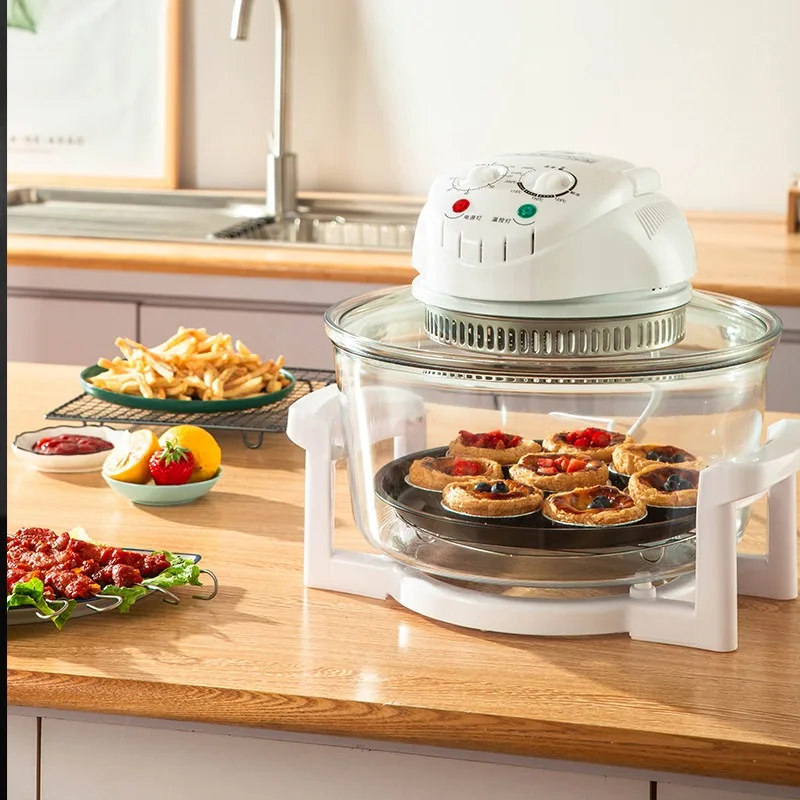 Glass Visual Air Fryer 17L Large Capacity Light Wave Furnace 220V/110V Household Oven