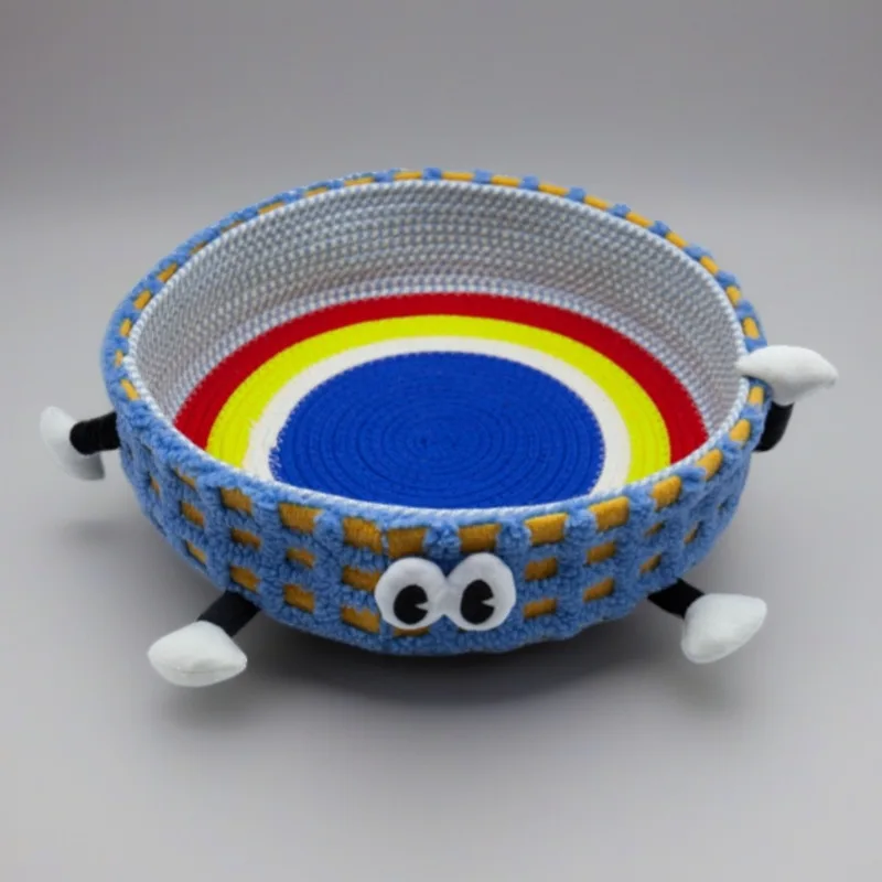 

Милый монстр, мультяшная хлопковая веревка, кошачье гнездо, когтеточка, тканая кошачья кровать ручной работы для кошек, домашний декор стола, Рождественский подарок