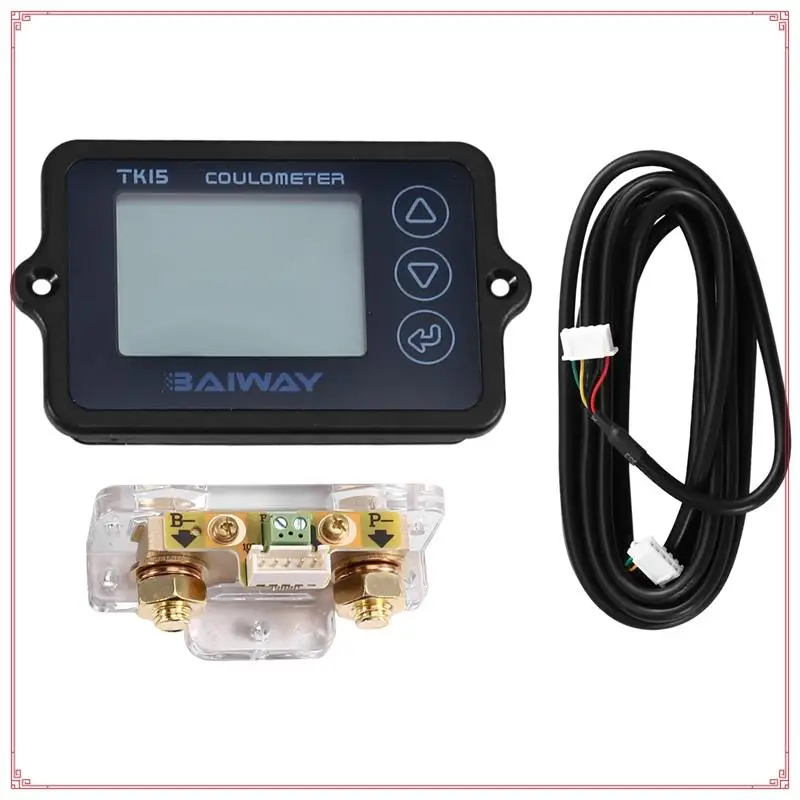 BAIWAY Voltage Display Battery Capacity Indicator Current Monitor Current Power Charge Display Meter