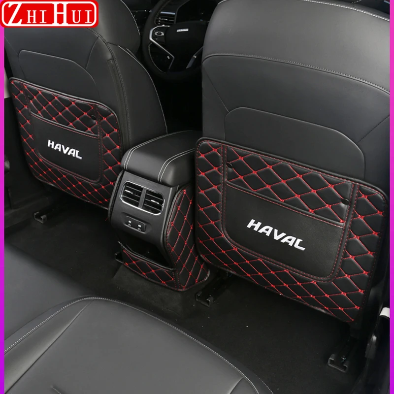 For Haval M6 2024 2023 2nd Gen M6 Plus Car PU Leather Anti Kick Mat Pad Anti-kick Protector Mats Seat Back Protector Accessories