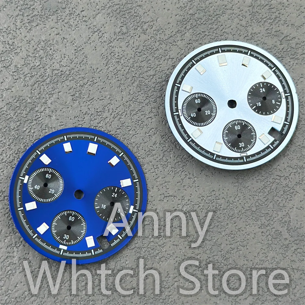 Esfera de reloj VK63 de 30mm, accesorio de índice luminoso compatible con movimiento VK63 VK63A