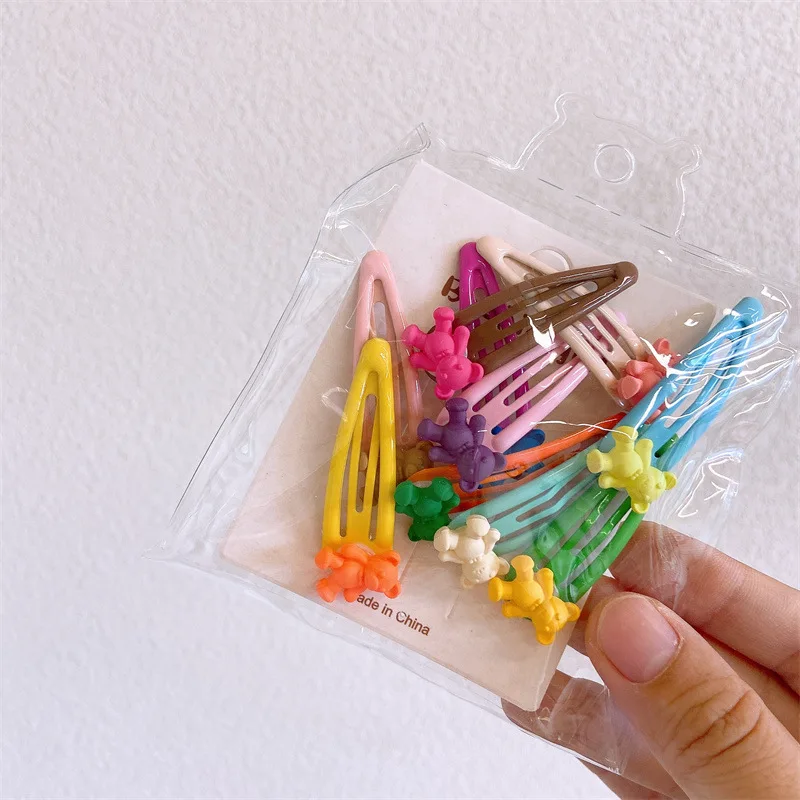 haarschmuck mädchen 10 teile/satz niedliche kleine Haars pangen für Kinder Mädchen Mini Bär Haarnadeln Blume Haarnadeln und Clips Baby BB Clip haarklammer Zubehör haarspangen mädchen – Detail 6