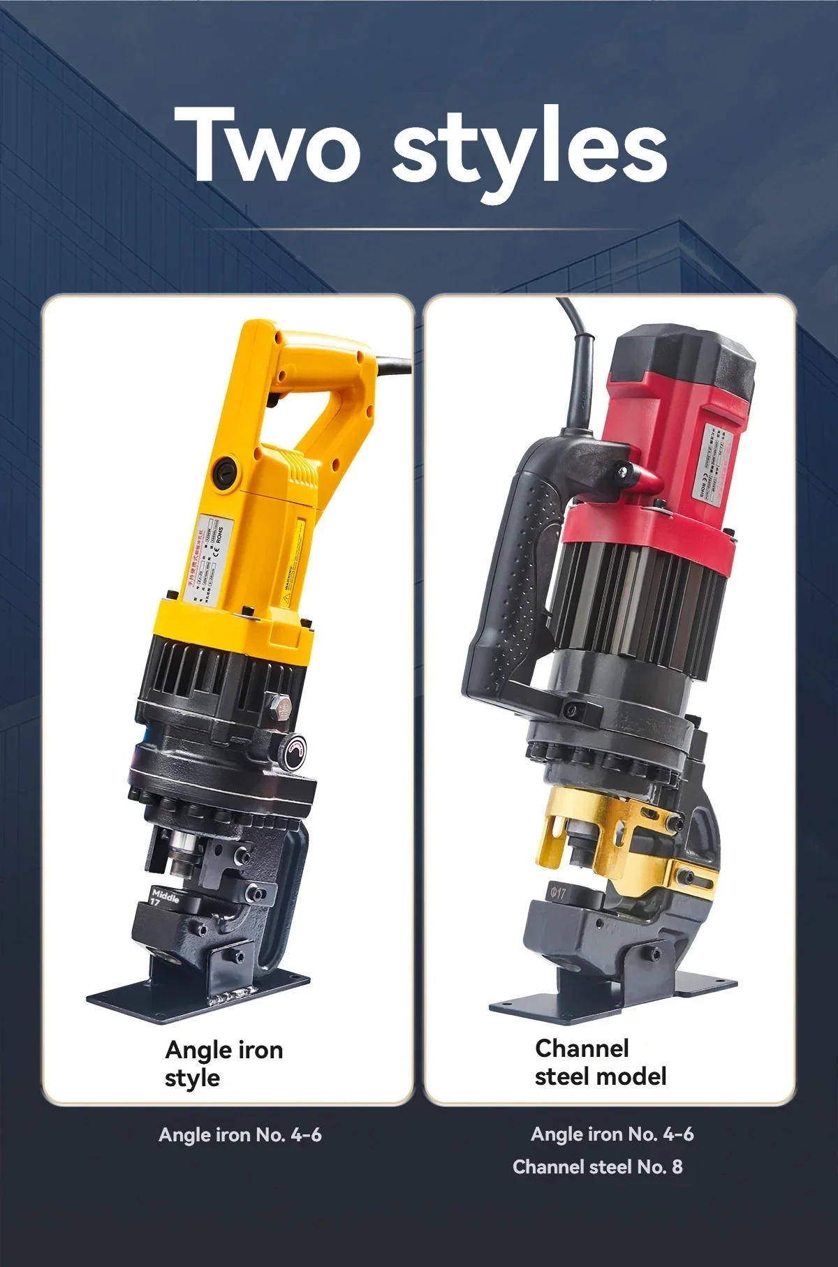Angle Steel Version Electric Hydraulic Punching Machine for Punching Angle Steel Channel Steel and Small Angle Iron