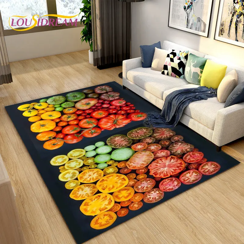 

Fruits Vegetables Kitchen Mat Area Rug Large,Carpet Rug for Living Room Bedroom Sofa Doormat Decoration,kids Non-slip Floor Mat