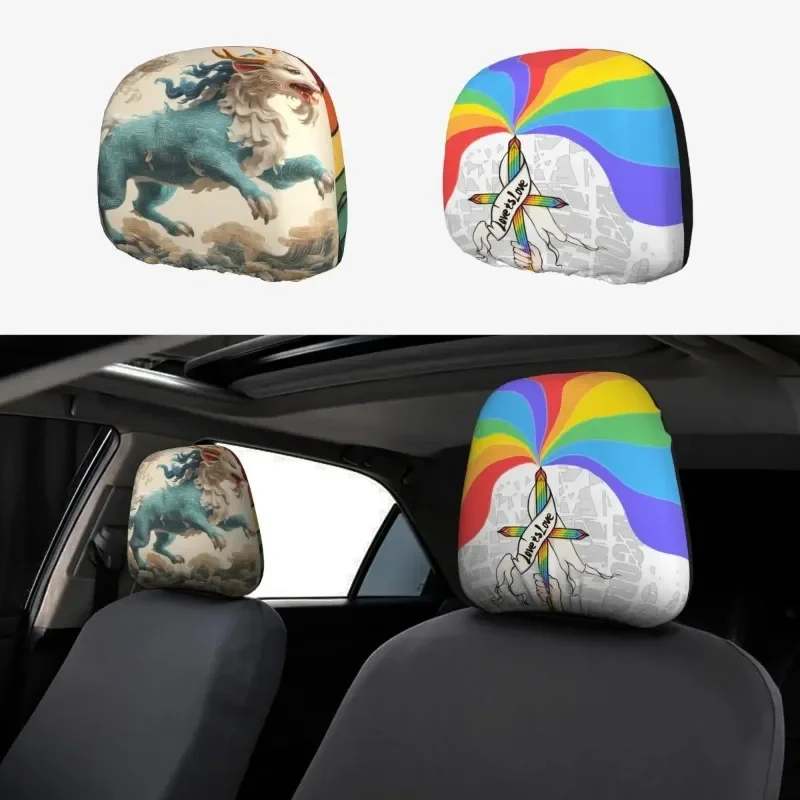 Abdeckung für die Kopfstütze des Autos, 2 Stück | Maßgeschneiderte Auto-Kopfstützenabdeckungen – passend für alle Modelle |   Personalisierte Muster und Fotos |   Einzigartiges Autodekor