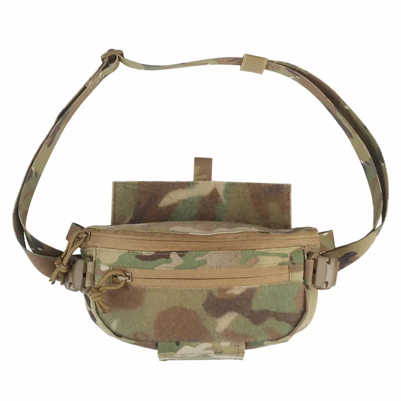 

Tactical Hanger Pouch Compact Abdominal Dangler Pack Quick Release Dual-Purpose Multifunctional Drop Pouch Airsoft Accessories