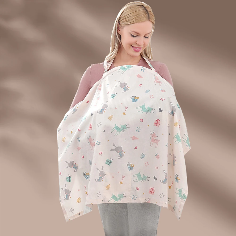 Mother Outing Breastfeeding Cover Cotton Baby Feeding Nursing Shawl Adjustable Privacy Apron Stroller Blanket