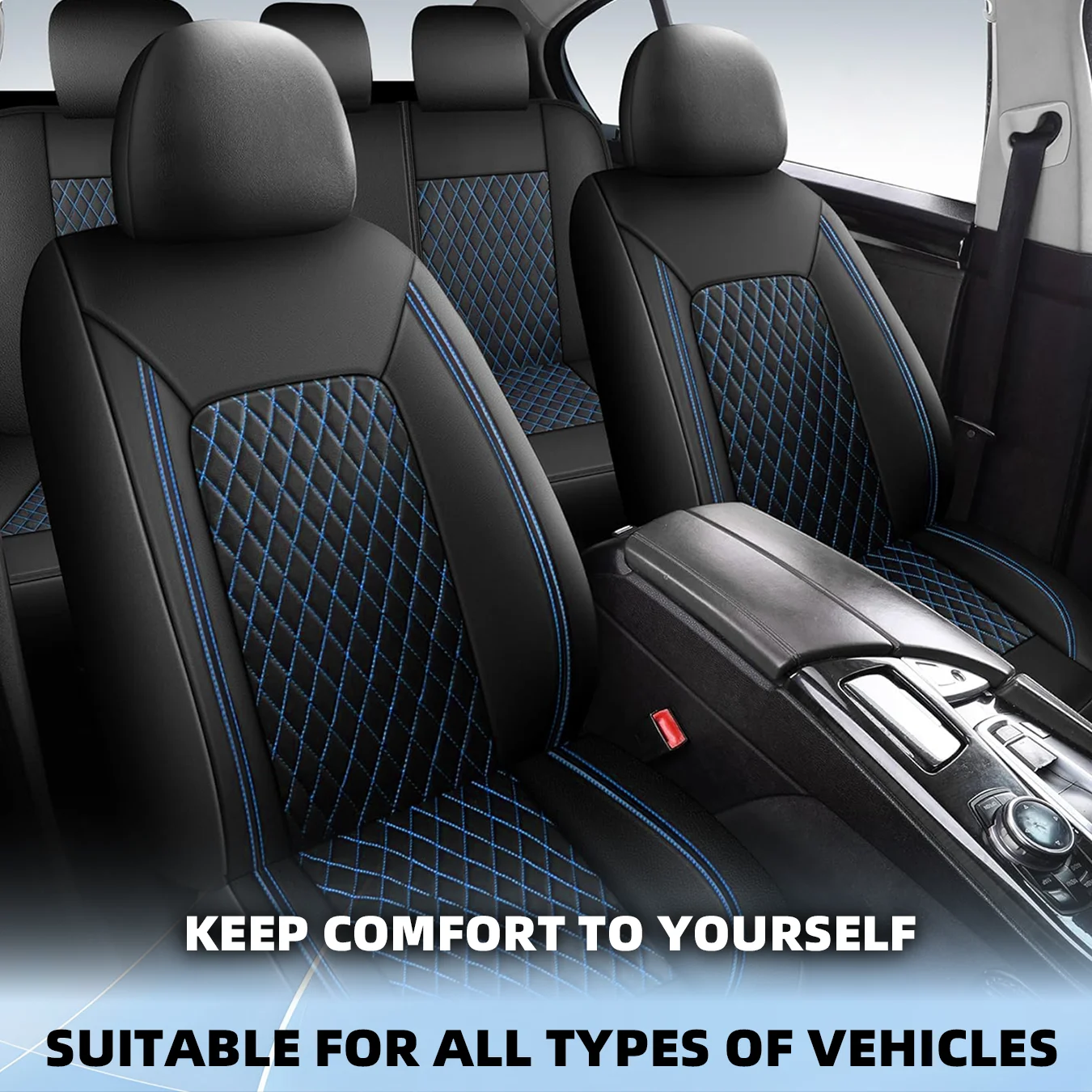 

Car Seat Covers Full Set Front Split Rear Bench For Car Universal Cloth SUV Sedan Van Automotive Interior Covers 0910