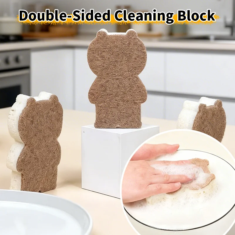 

Double Sided Kitchen Cleaning Sponge Heavy Duty Thickened High Density Oil Proof Scouring Pad for Dishwashing Pots Pans