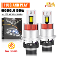 Car Headlights D2S D4S LED Bulb Canbus HID D1S D3S D8S Car Lens Xenon Plug-N-Play D2R D4R Auto Lamps Super Bright 6500K 900000LM