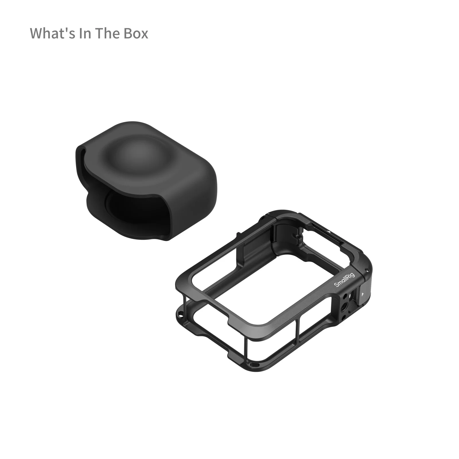 قفص SmallRig 5704 لـ DJI Osmo 360 مع غطاء عدسة سيليكون 1/4 بوصة - 20 برغي مع دبابيس مضادة للالتواء حذاء بارد خفيف الوزن للغاية 48 جرام