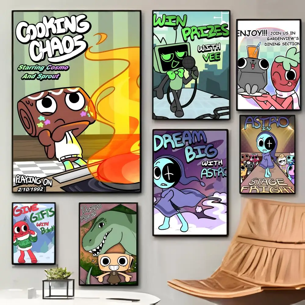 Póster del juego Anine D-dandys world, póster adhesivo impermeable para cafetería, bar, decoración de pared, regalo