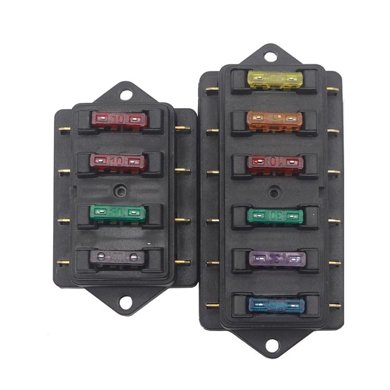 Car fuse holder 4/6/8/10/12 Way Circuit Standard ATO Blade Fuse Box Block Holder 12V/24Ve For 22mm Handlebar Motorcycles E-Bikes