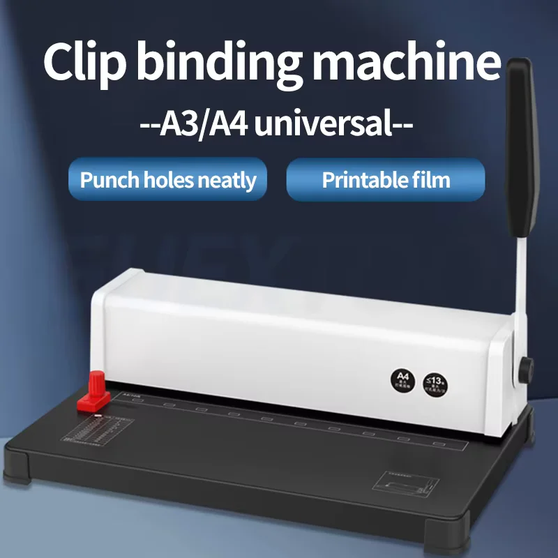 A3A4 Manual Spiral Binding Machine Household Glue Binding Machine Document Bid Contract Bill Stapler Metal Office Punching Tools