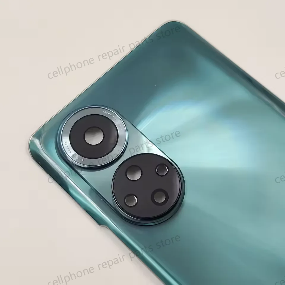 جديد غطاء خلفي زجاجي باب لهاتف هواوي هونور 50 غطاء البطارية الصلب هونور 50 حافظة لوحة الإسكان الخلفي مع ملصق عدسة الكاميرا لاصق