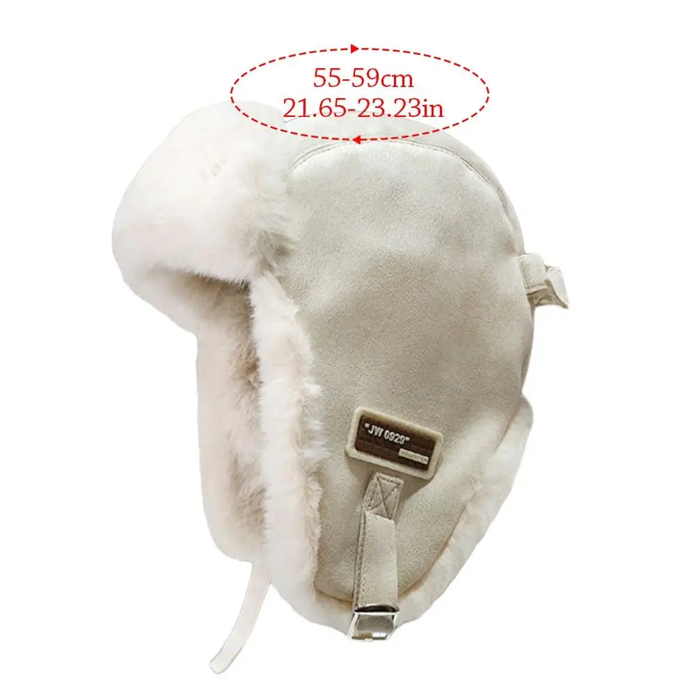Gorro de bombardero para exteriores, gorro de piel Ushanka grueso a prueba de viento, gorro cálido con orejeras para hombres y mujeres