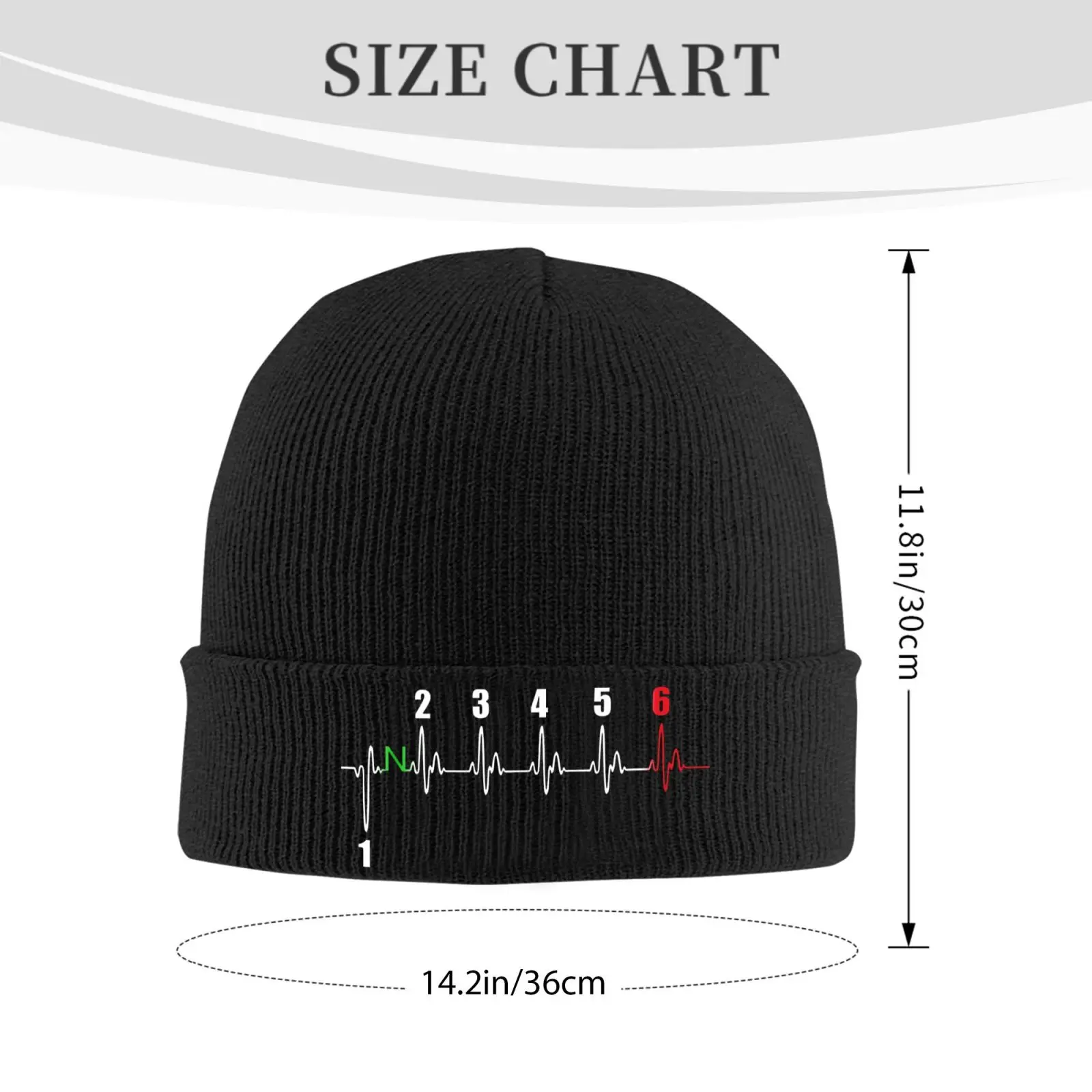 Motorbike Heartbeat 1n23456 Unisex Knitted Hat Outdoor Warm Men Solid Color Crimping Skullies Beanie Cap Hip Hop Ski Caps