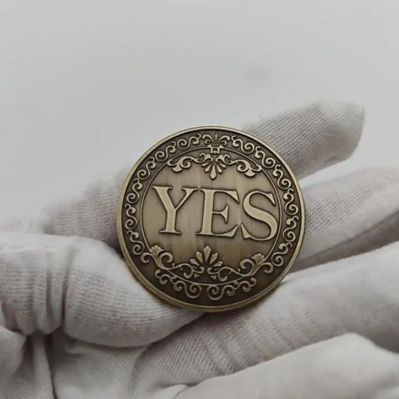 

Souvenir Non-currency Coins Game Prop Challenge Coins Collection Decoration Crafts 1PC Bronze Yes or No Commemorative Coin