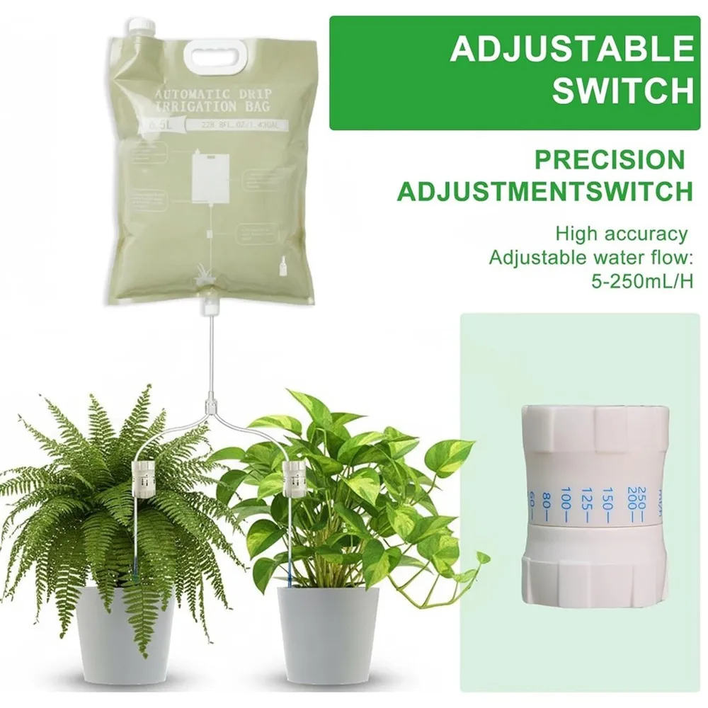 AB42-3Pcs Automatic Drip Irrigation Bag For Plants - 6.5L Lazy Watering Device For Garden Pots & Greenery