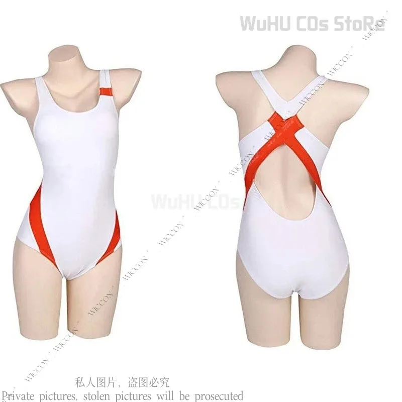 DARLING Anime In The Cos FRANXX Swimwear 02 Swimsuit Tank Top Cosplay Costume Wig Headwear Pink Zero Two Streliziac;6,r'8;p'