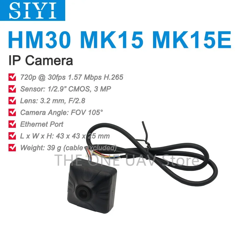 SIYI HM30 MK15 MK15E AK28 VD28 IP Camera IP67 Waterproof HD FPV Camera 1080p 60fps for HM30 MK15 MK15E Air Unit