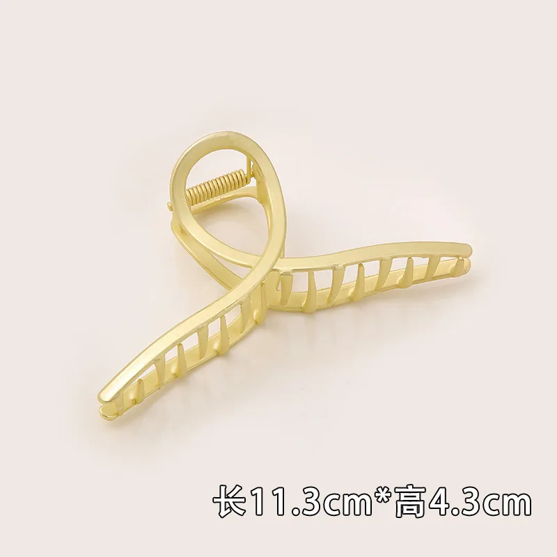 Paket Tunggal Dilapisi Klip Rambut Logam Pegangan Rambut Multiwarna Geometris Ekor Kuda Aksesoris Rambut