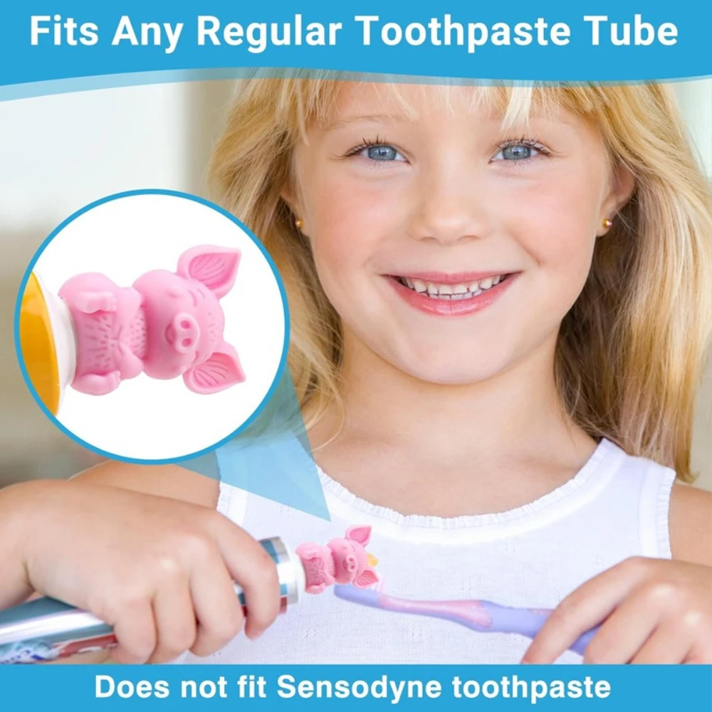 Creative Toothpaste Squeezer Cap Cute Toothbrush Cap Silicone Leak-proof Children 's Toothpaste Cap Home Bathroom Accessories