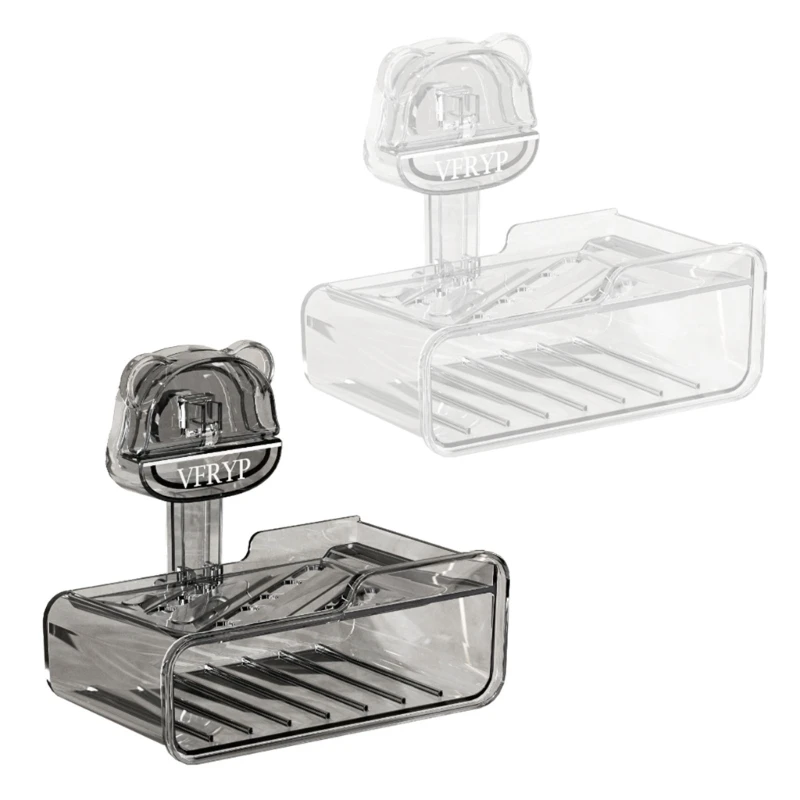 

Bathroom Soap Holder With Suction Cup No Holes Required Plastic Sponge Shelf