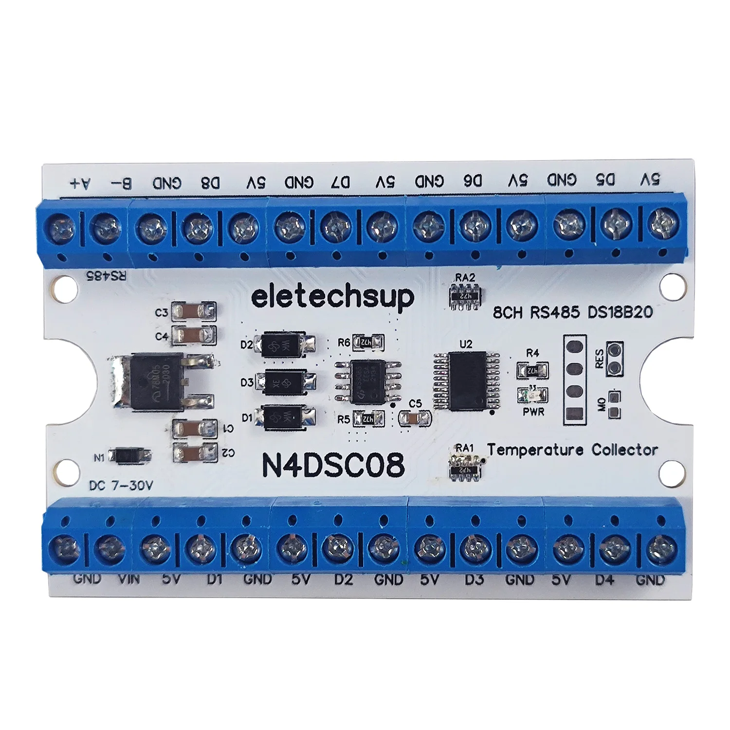 Dページ　485 8CH RS485 DS18B20 Sensor Temperature Collector Modbus Remote IO