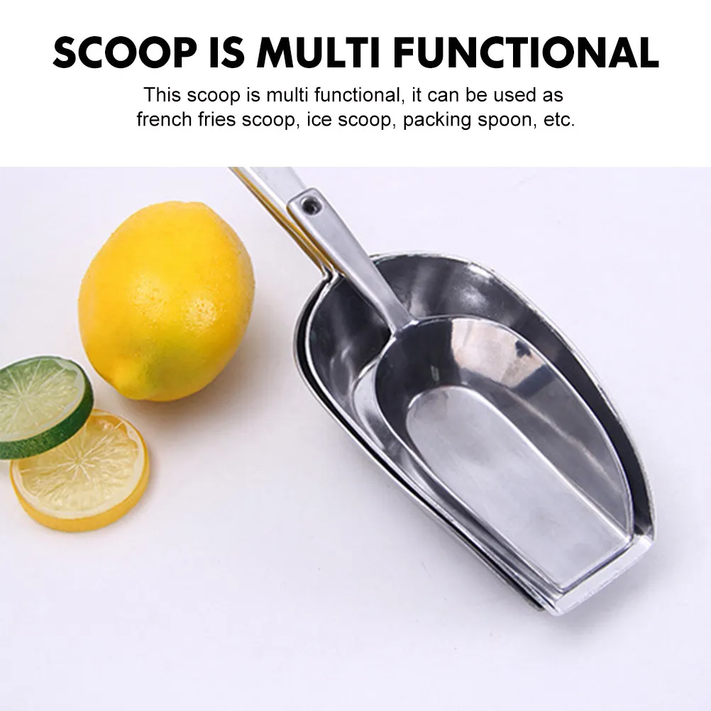 Aluminium Alloy Ice Scoop Heavy Duty Rust Proof Ergonomic Food Shovel for Kitchen Bar Restaurant Dessert Shop Ice Bucket Popcorn