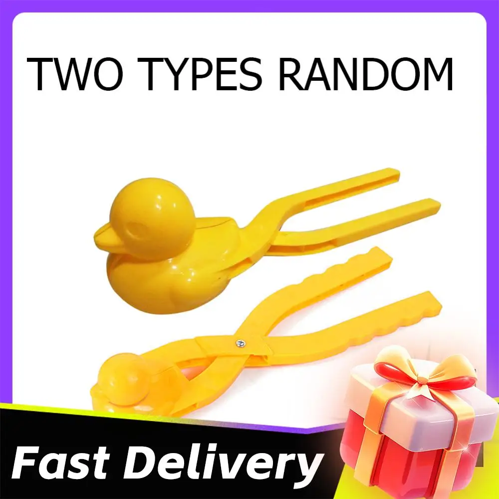 1-6PCS Cute Duck Snowball Maker Clip Snow Clay Ball Maker Creative Snowballs Mold Snowman Maker Clip Outdoors Fun Interactive