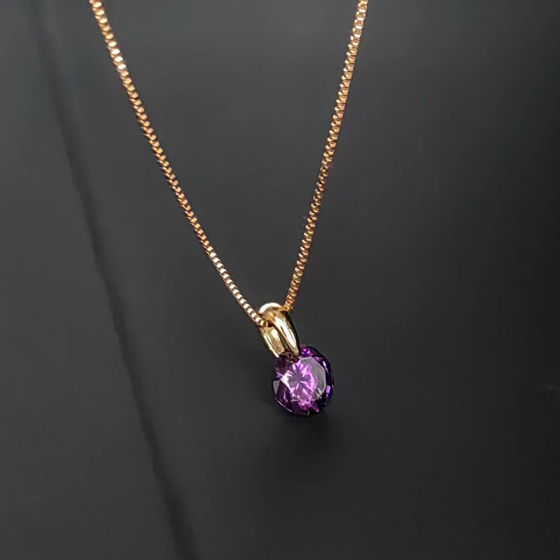 

Retro high-end fashion colorful zircon Heart-shaped pendant necklace jewelry free shipment