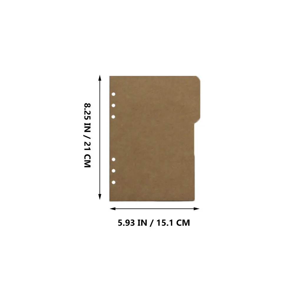 18Pcs A5 Kraft Paper Index Dividers Binder Accessories Classification Tabs for Planners Notebooks Files Quick Find Organized