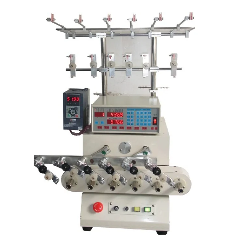 220V 110V 6 Axis Variable Frequency Winding Machine Automatic Coil Winder Wire Cables Winding Machine 0.03-0.5mm Wire 4-Axis