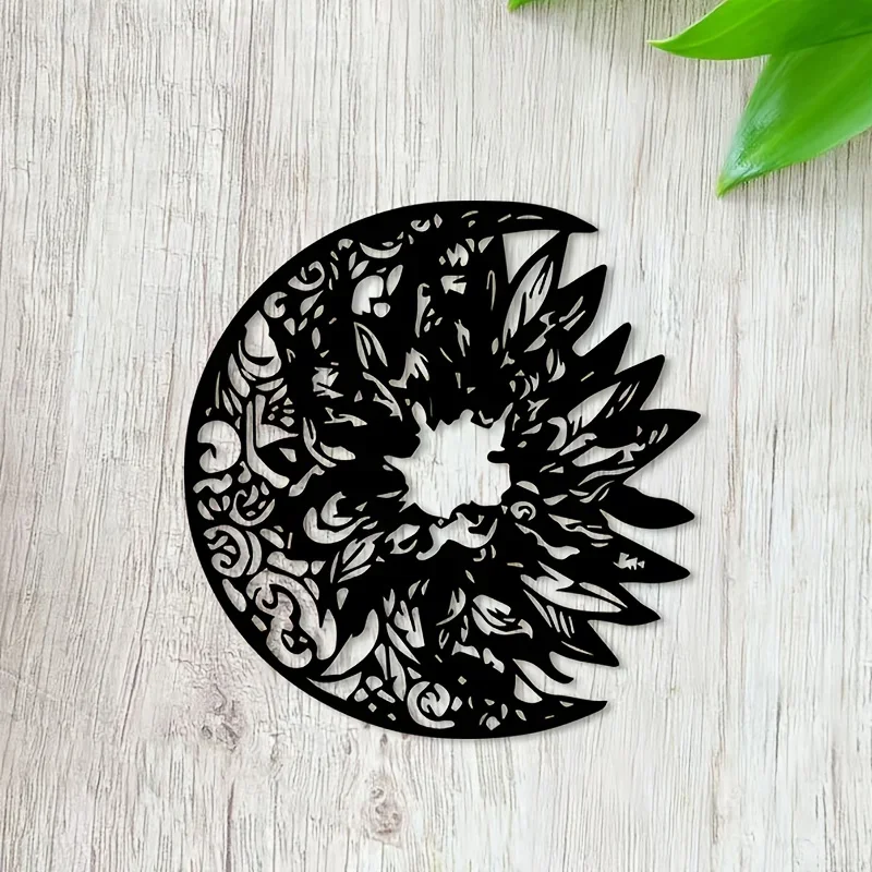 Brand 2D Flat Astronomy Metal Wall Art,Laser‑Cut Intricate Cosmic Celestial Silhouette Mural for Living Room Bedroom Indoor